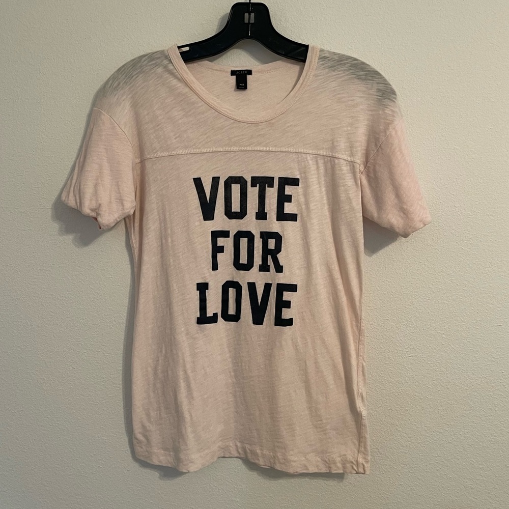 J Crew t-shirt, Vote for Love. Sz XXS